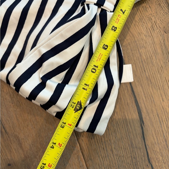 Kate Spade Bandeau One Piece Strapless Swim Suit Navy/White Stripe Medium - Picture 9 of 10